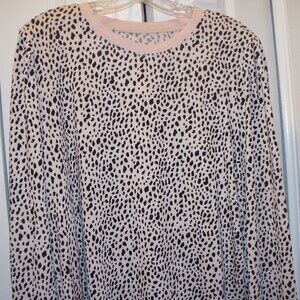 Pink Leopard Top size 1x